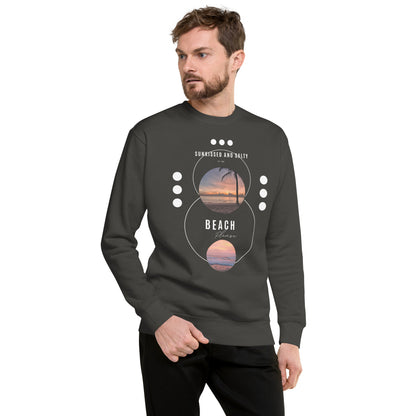 Coastline Attitude Sweatshirt - Left Placement product image 55 in Bone, size S, with front view and left placement.