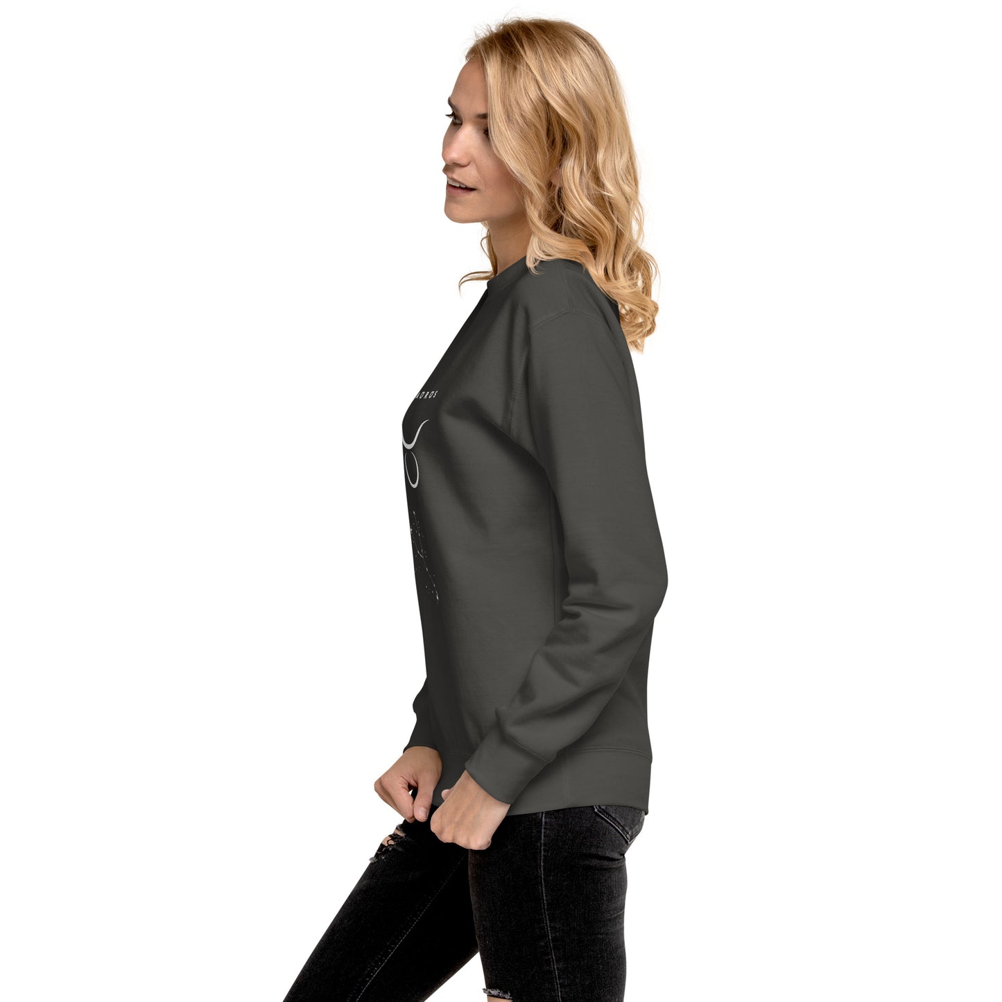 Bullborne Sweatshirt - Left Placement product image 38 in Latte, size M, with left-side angle and left placement.