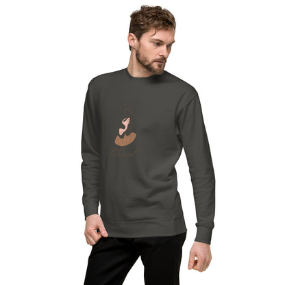 Grace Mark Sweatshirt - Left Placement product image 56 in Bone, size M, with front view, left-side angle and left placement.