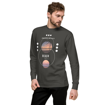 Coastline Attitude Sweatshirt - Left Placement product image 56 in Bone, size M, with front view, left-side angle and left placement.
