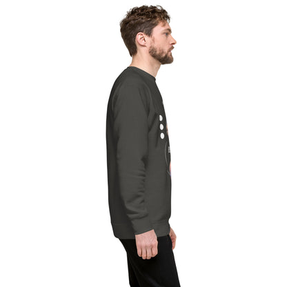 Coastline Attitude Sweatshirt - Left Placement by R.A. Apparel, image 59, right-side angle, Bone, size 2XL, left placement.