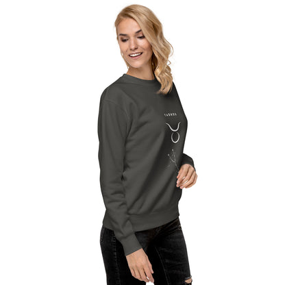 Bullborne Sweatshirt - Left Placement image 41: Dusty Rose version, size S with front view, right-side angle of the Taurus range.