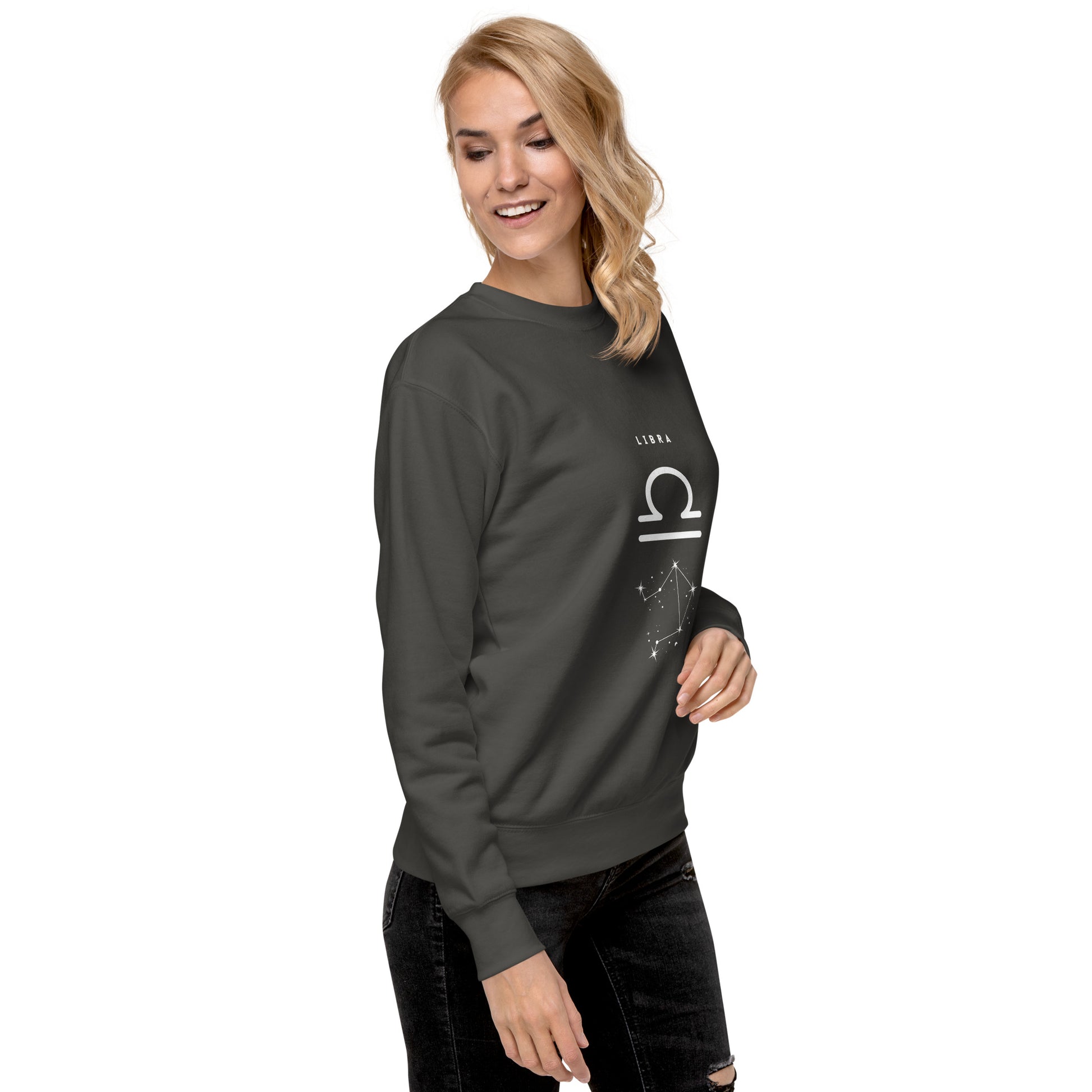 Balance Court Sweatshirt - Left Placement image 41: Adobe version, size S with front view, right-side angle of the Libra range.