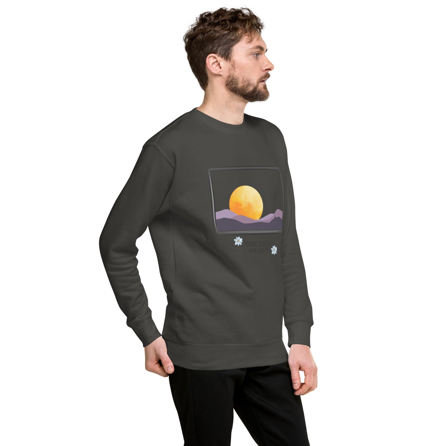 Avenor Sweatshirt image 36 in Team Red, size S, showing front view, right-side angle for the The View Awaits design.