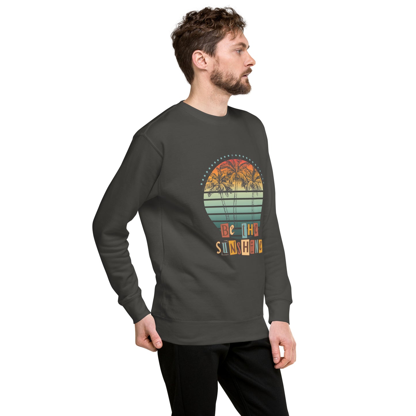Image 36 of Team Red Solara Sweatshirt, size S, with Be the Sunshine artwork visible in front view, right-side angle.