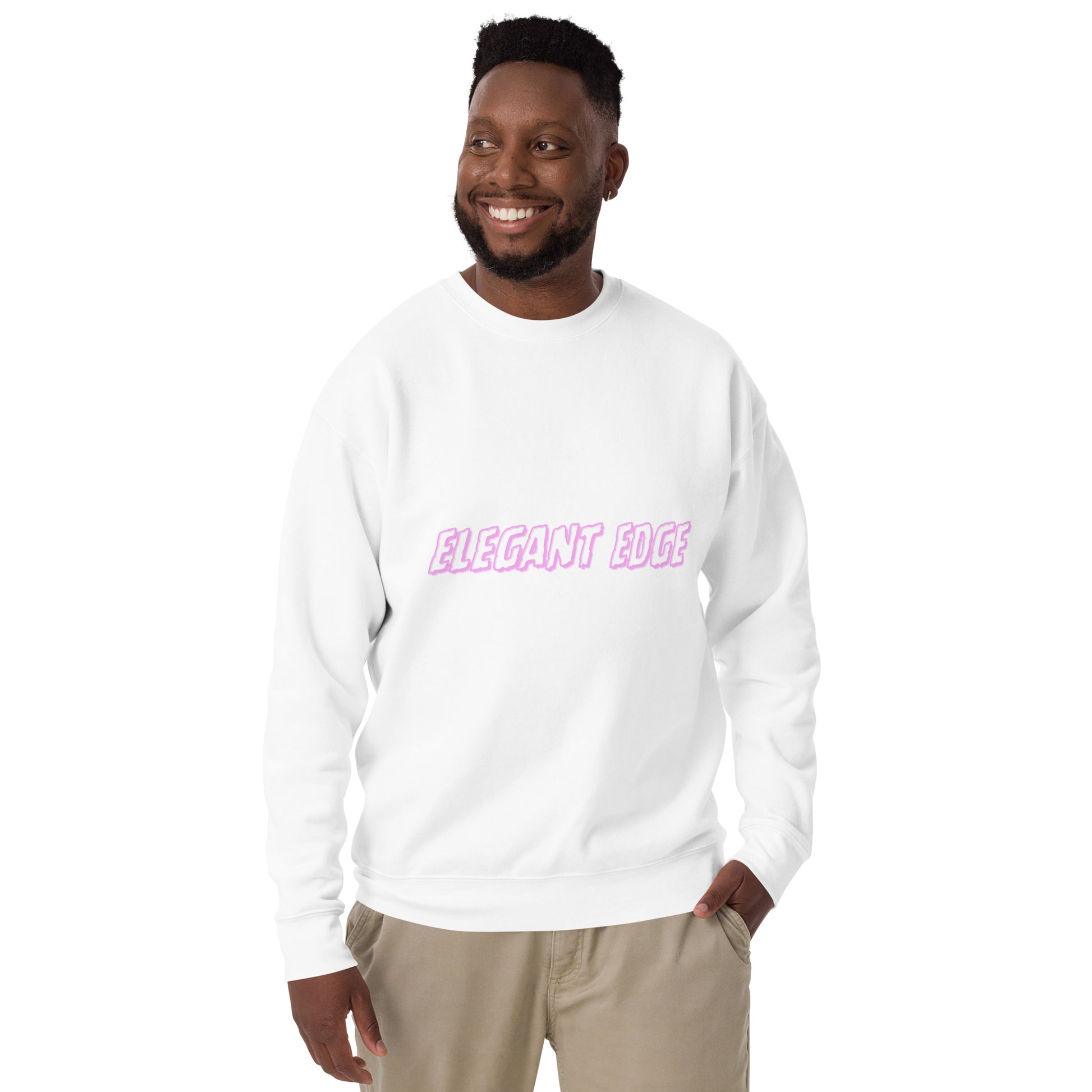 Noir Edge Sweatshirt - Left Placement image 5 in Black, size 2XL, showing front view for the Elegant Edge design.