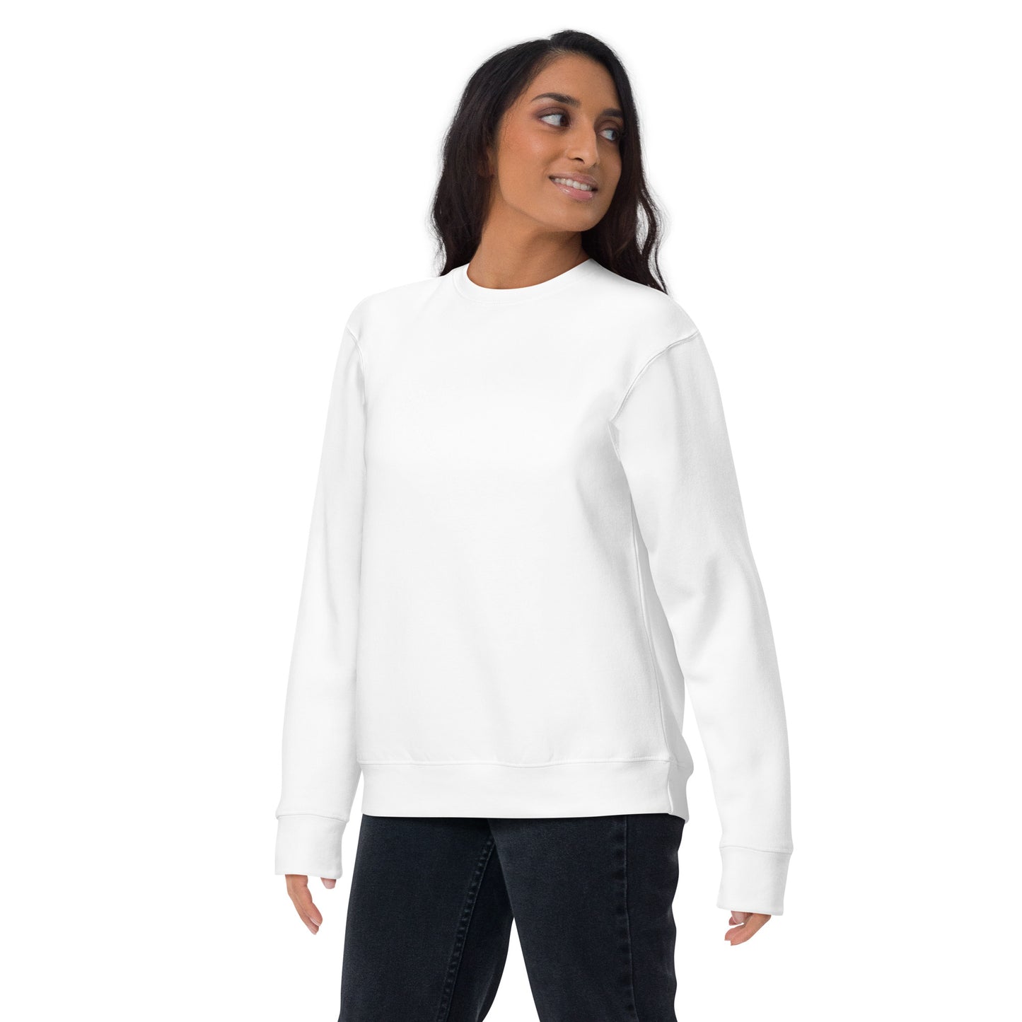 Virgo Balance Sweatshirt - Left Placement by R.A. Apparel, image 37, front view, Latte, size S, left placement.