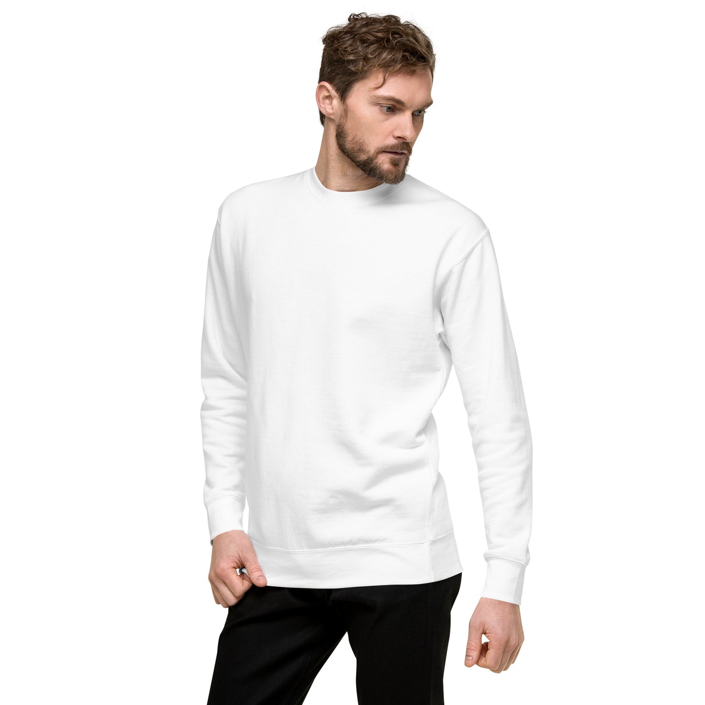 Image 111 of selected colour Twin Signal Sweatshirt - Left Placement, with Gemini artwork visible in front view, left-side angle.