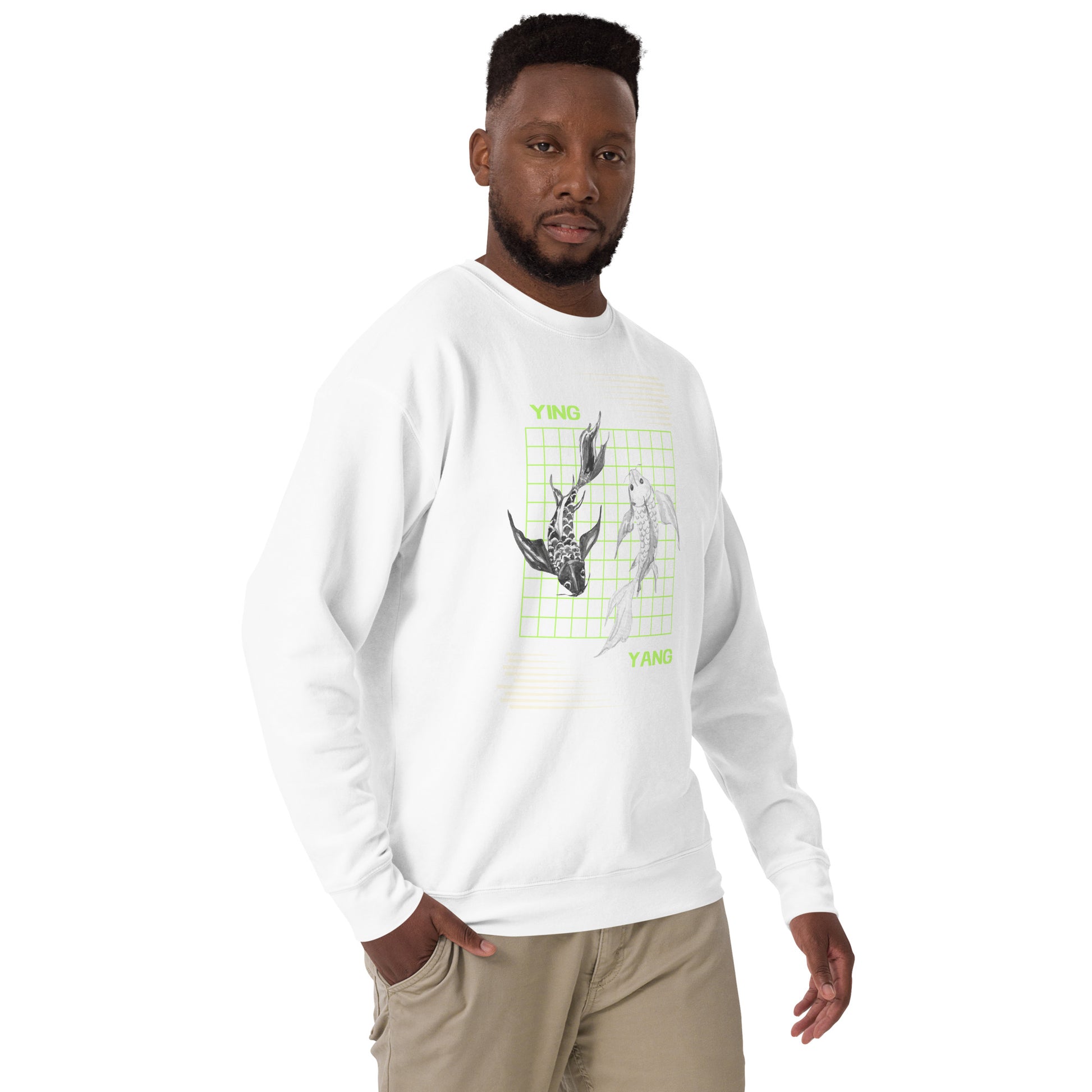 Equinoxe Sweatshirt by R.A. Apparel, image 75, front view, right-side angle, Light Pink, size 2XL, design placement.