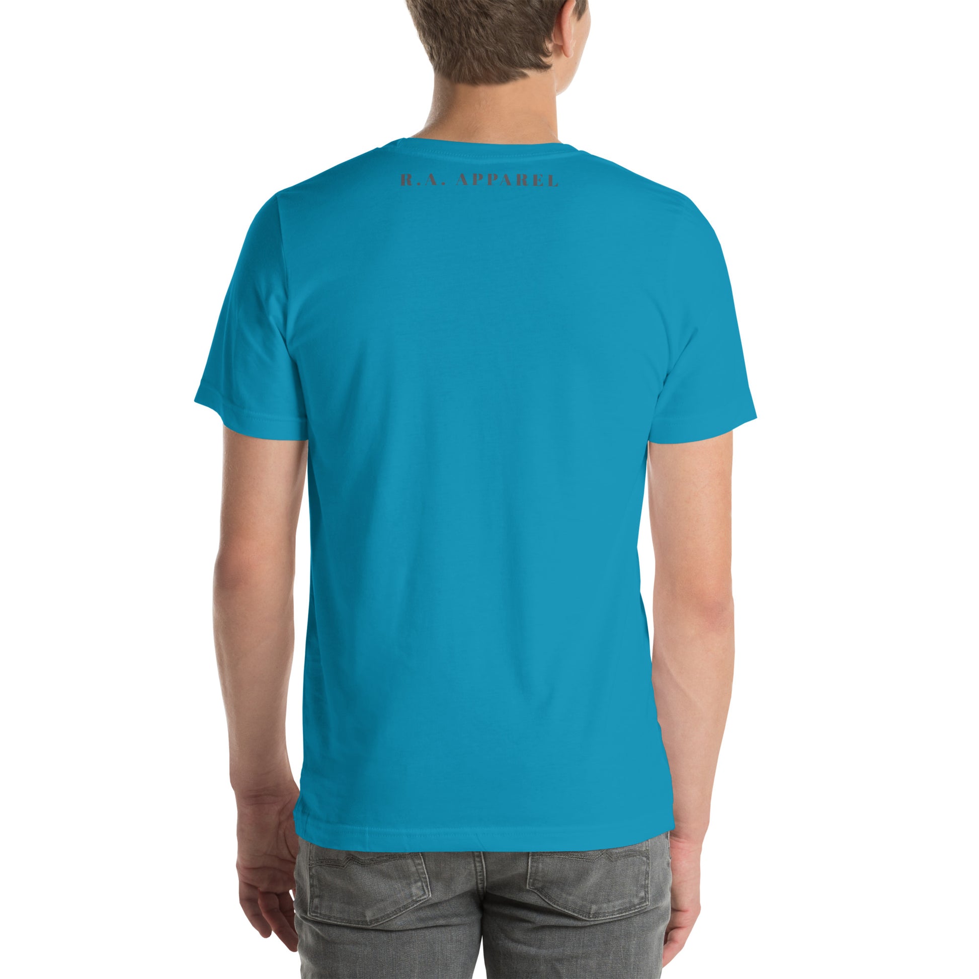Solara T-Shirt product image 62 in Charity Pink, size M, with back view and design placement.