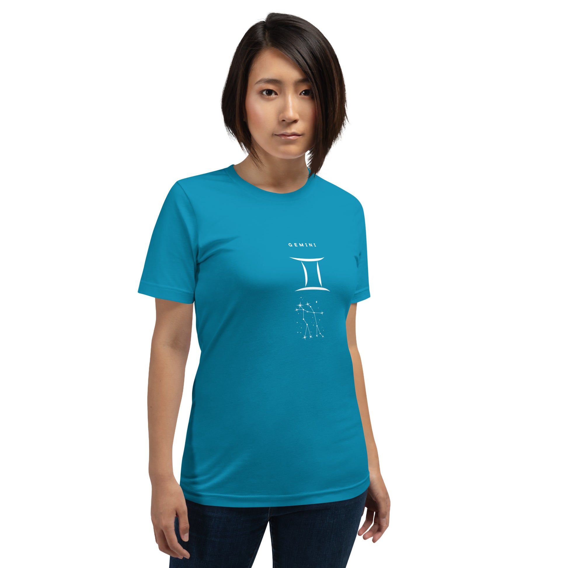 Twin Signal T-Shirt - Left Placement product image 61 in Heather Prism Lilac, size S, with front view and left placement.