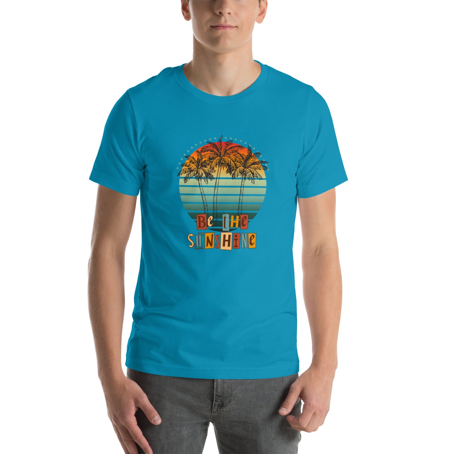 Solara T-Shirt image 61: Charity Pink version, size S with front view of the Be the Sunshine range.