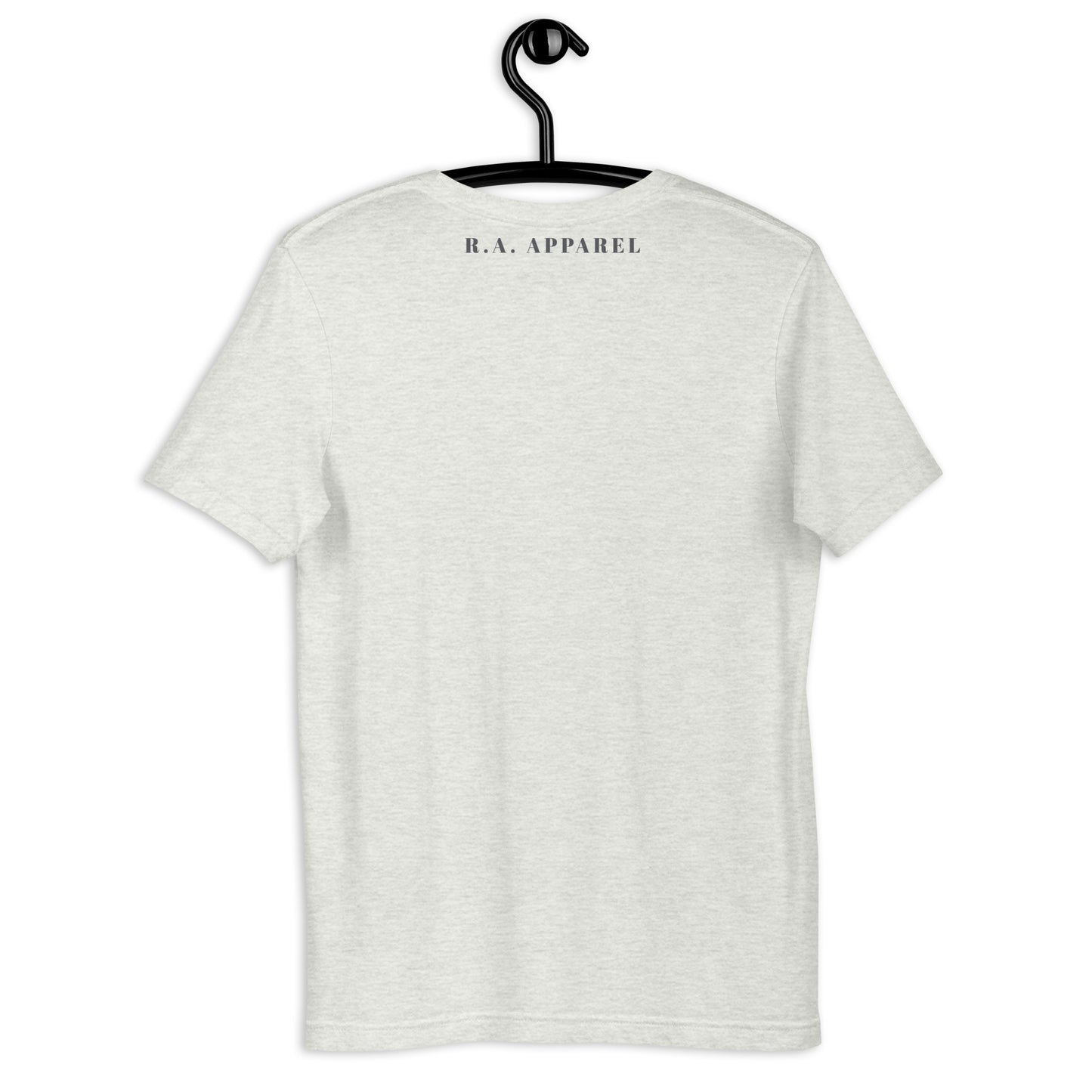 Festive Mood T-Shirt - Left Placement product image 6 in Heather Prism Peach, size 3XL, with back view and left placement.