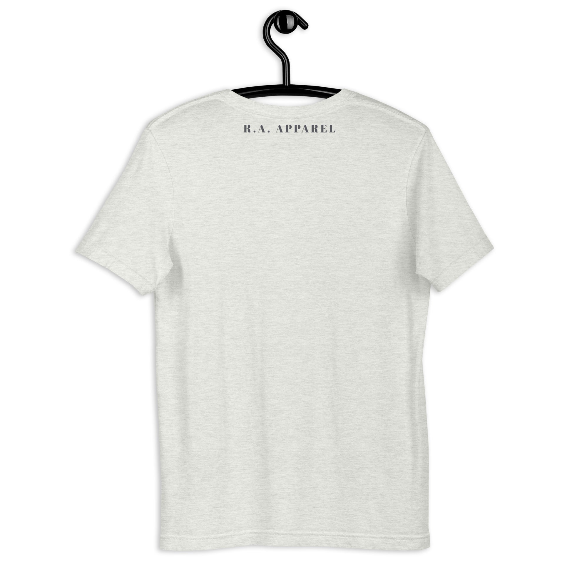 Festive Mood T-Shirt - Left Placement product image 6 in Heather Prism Peach, size 3XL, with back view and left placement.