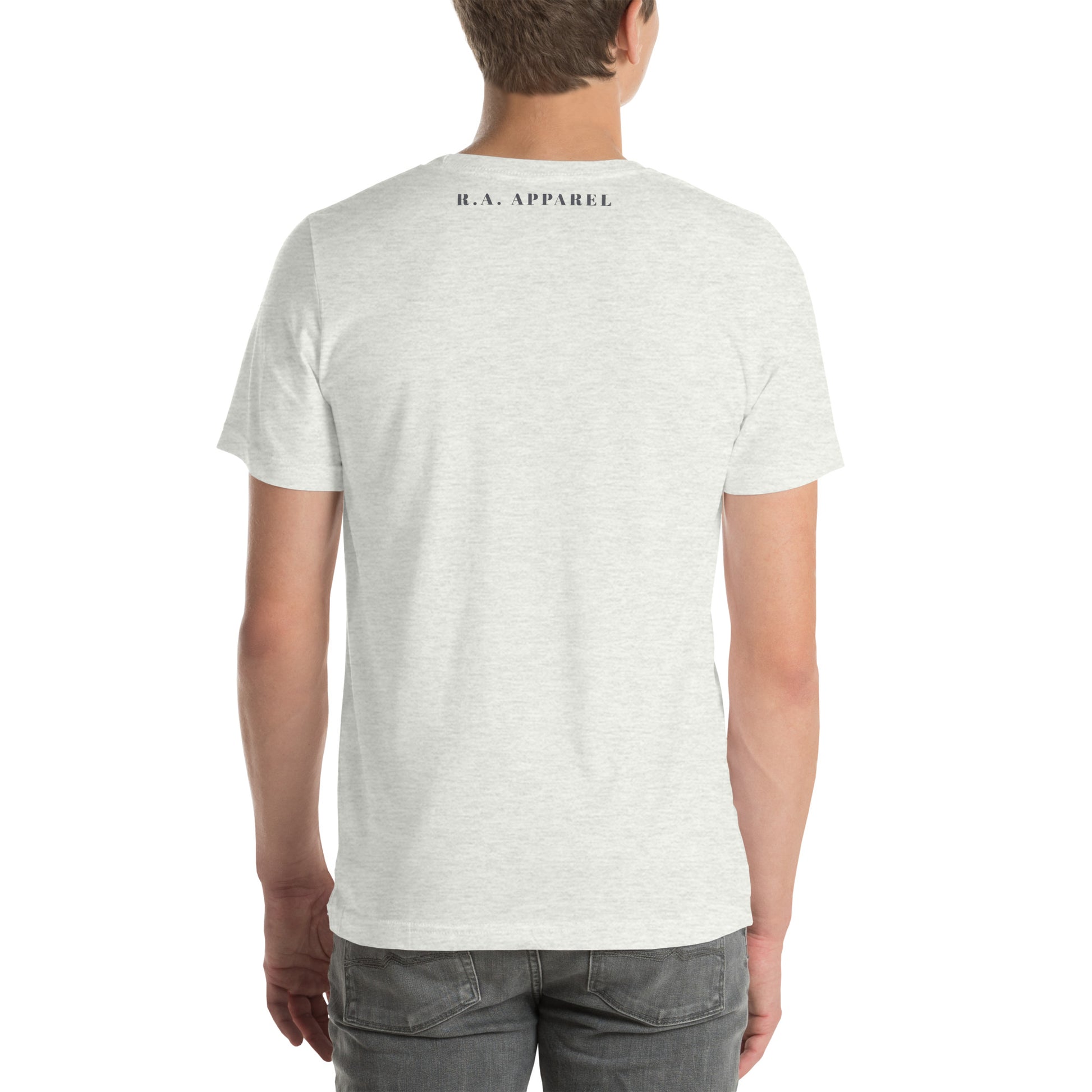 Wild Call T-Shirt - Left Placement product image 4 in Heather Prism Peach, size XL, with back view and left placement.