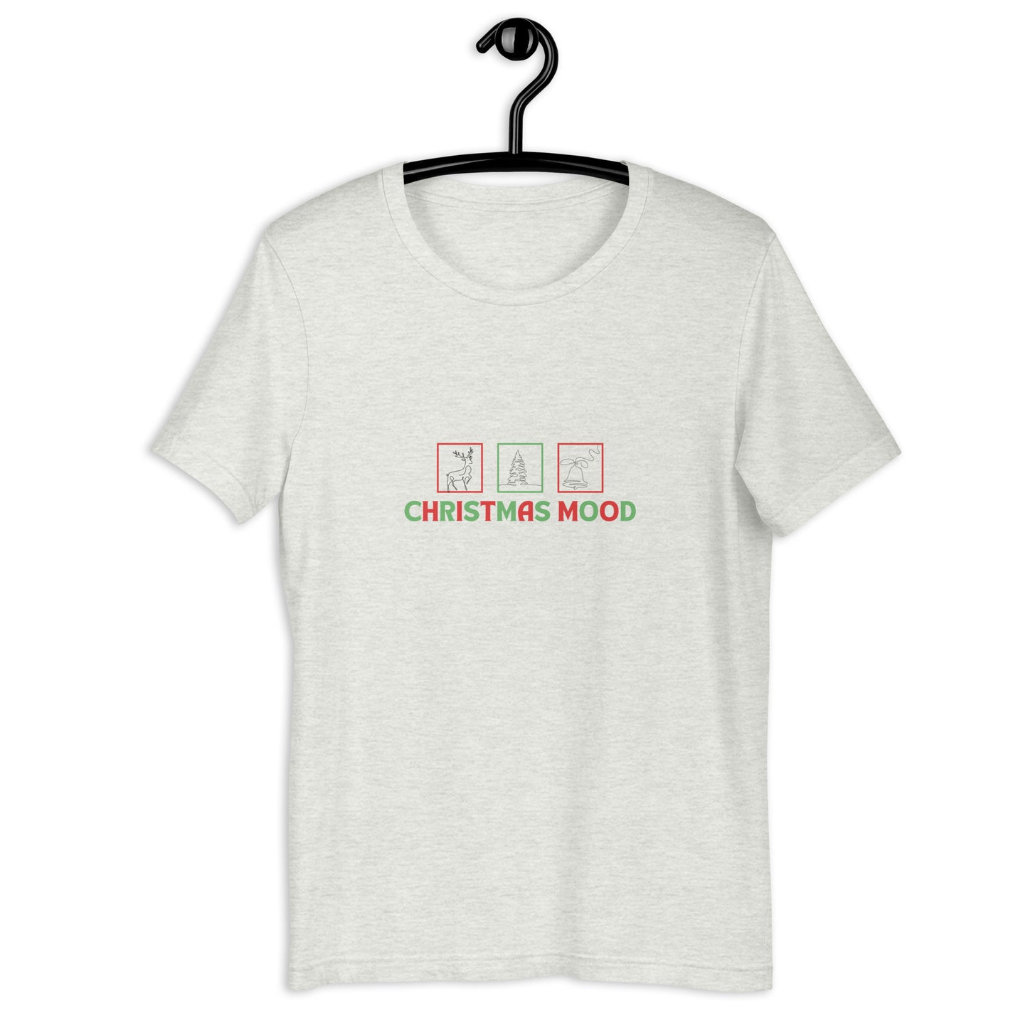 Festive Mood T-Shirt - Left Placement by R.A. Apparel, image 5, front view, Heather Prism Peach, size 2XL, left placement.