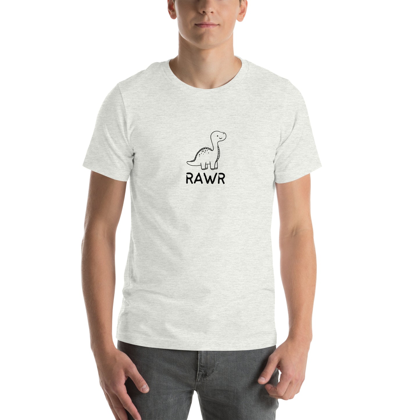 Wild Call T-Shirt - Left Placement by R.A. Apparel, image 3, front view, Heather Prism Peach, size L, left placement.