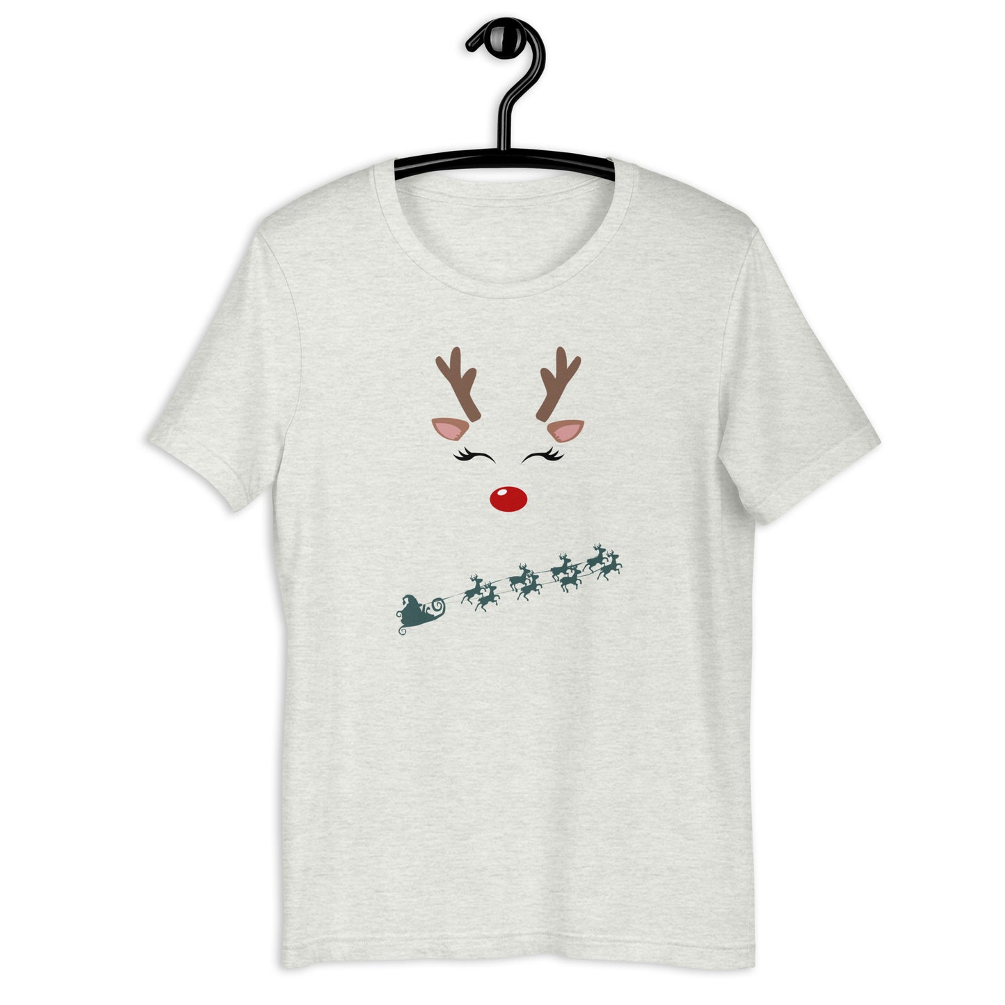 Northern Run T-Shirt - Left Placement by R.A. Apparel, image 5, front view, Heather Prism Peach, size 2XL, left placement.