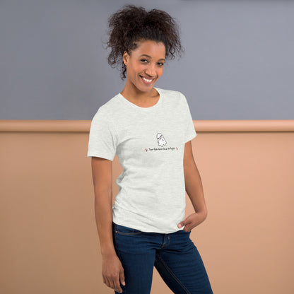Boo Luxe T-Shirt - Left Placement image 5 in Light Blue, size XL, showing right-side angle for the Fa Boo Lous design.