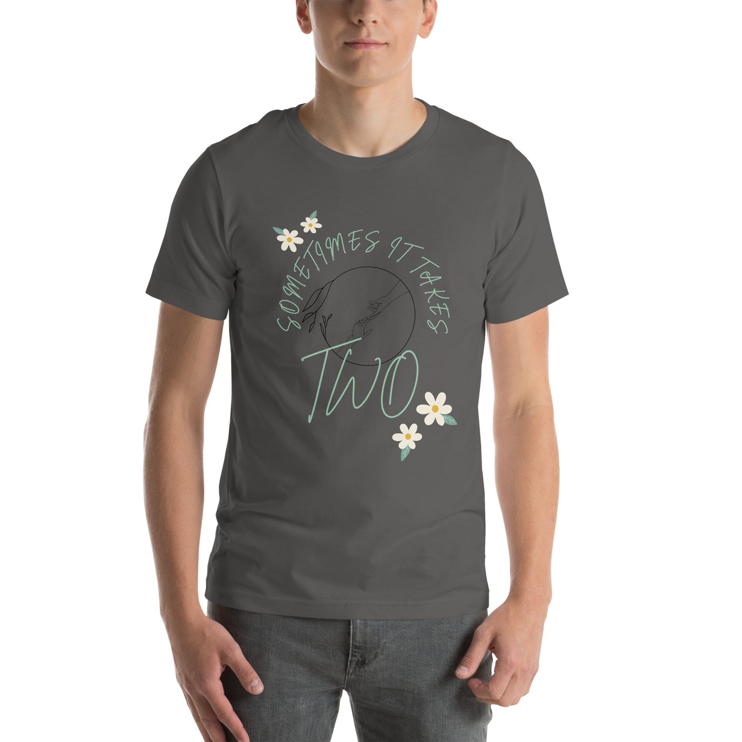Duet T-Shirt - Left Placement image 13 in Black, size 3XL, showing front view for the It Takes Two design.
