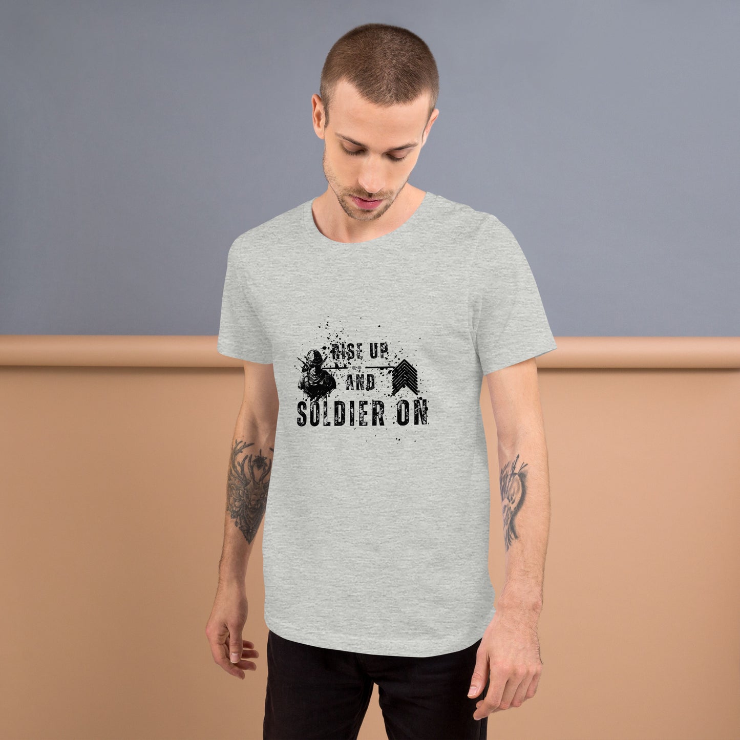 Fortitude T-Shirt - Left Placement 75 product image 21 in Baby Blue, size S, with front view and left placement.