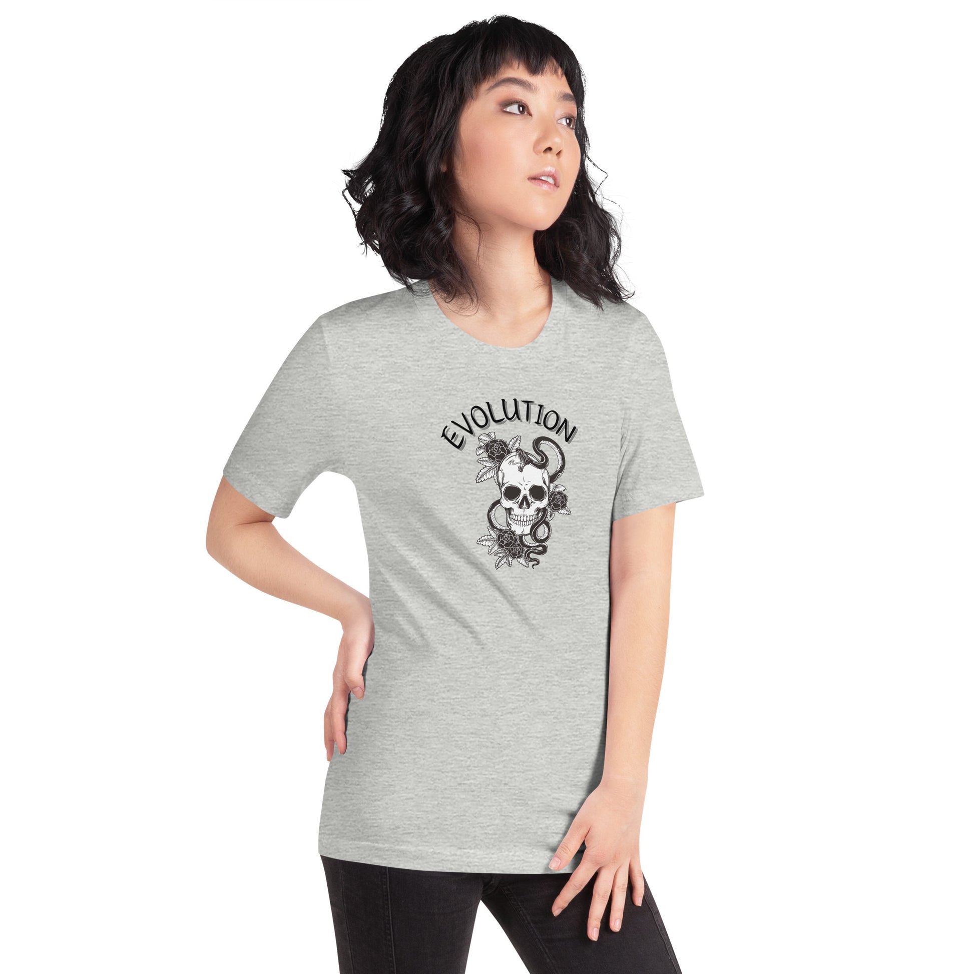 Evolution T-Shirt - Left Placement product image 38 in selected colour, with front view, right-side angle and left placement.