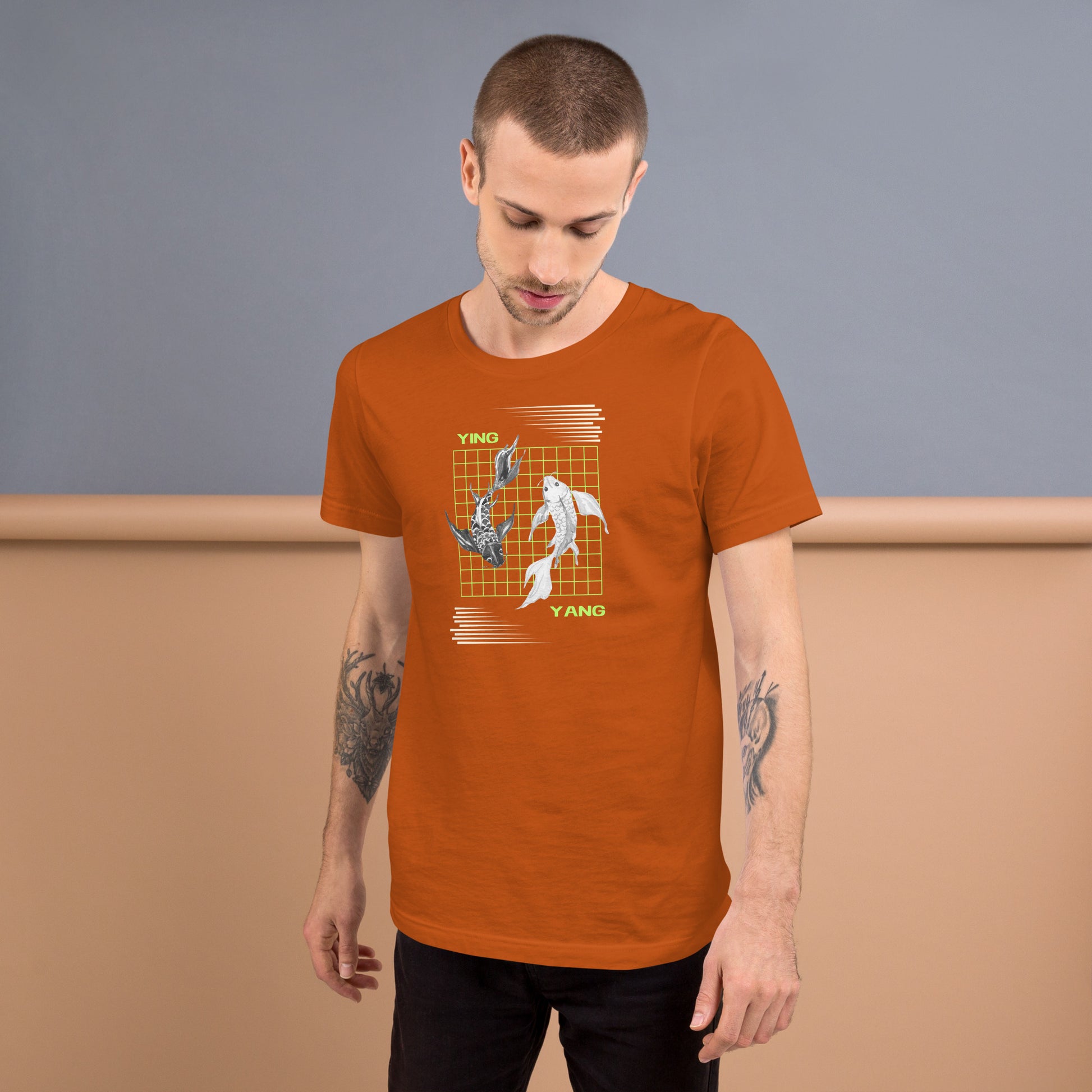 Equinoxe T-Shirt image 33 in True Royal, size L, showing front view for the Ying and Yang design.
