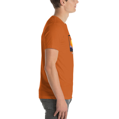 Avenor T-Shirt image 59 in Aqua, size XL, showing right-side angle for the The View Awaits design.