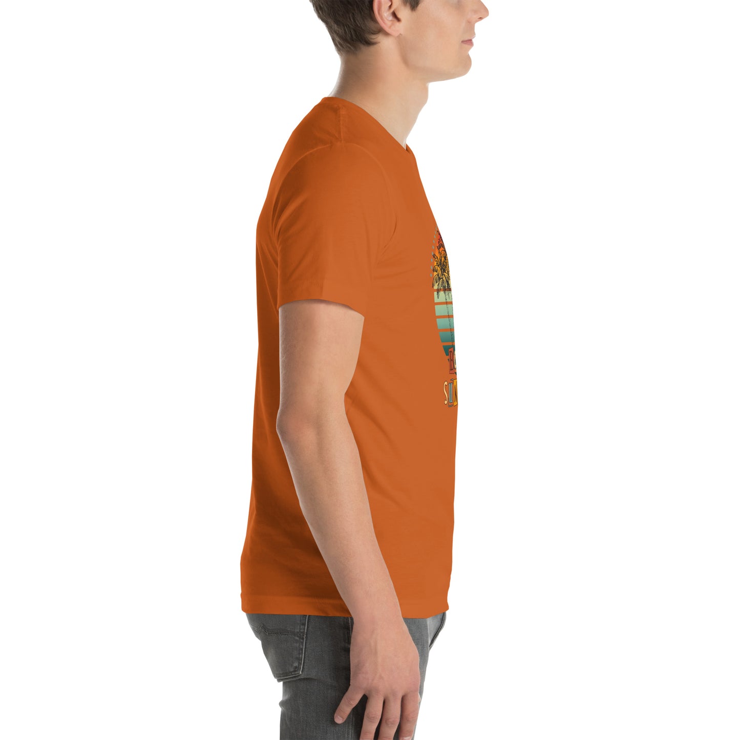 Image 53 of Aqua Solara T-Shirt, size L, with Be the Sunshine artwork visible in right-side angle.