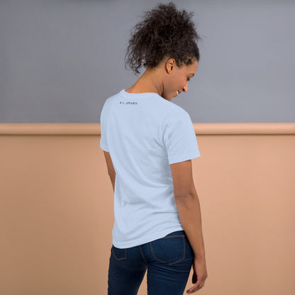 Boo Luxe T-Shirt - Left Placement image 9 in Ocean Blue, size L, showing back view for the Fa Boo Lous design.