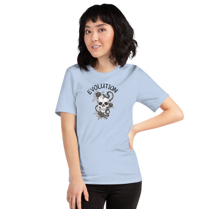 Evolution T-Shirt - Left Placement product image 1 in Pink, size S, with front view and left placement.
