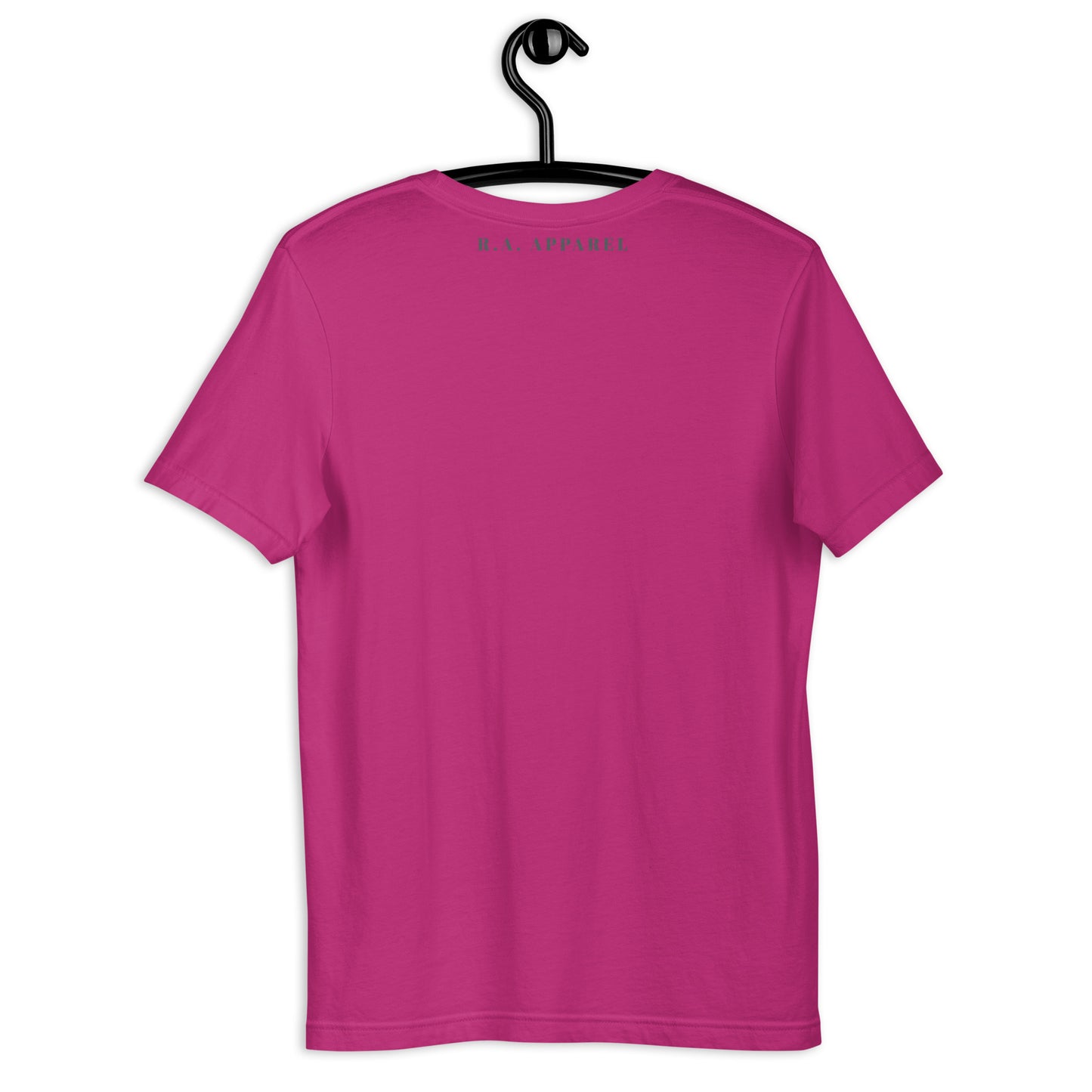 Astral Circle T-Shirt - Left Placement image 4: Black Heather version, size XL with back view of the Zodiac range.