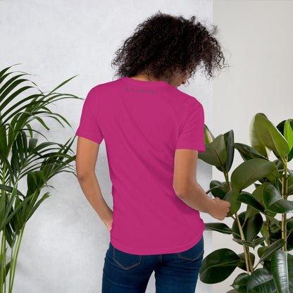 Tideborn T-Shirt - Left Placement image 4 in Black Heather, size XL, showing back view for the Pisces design.