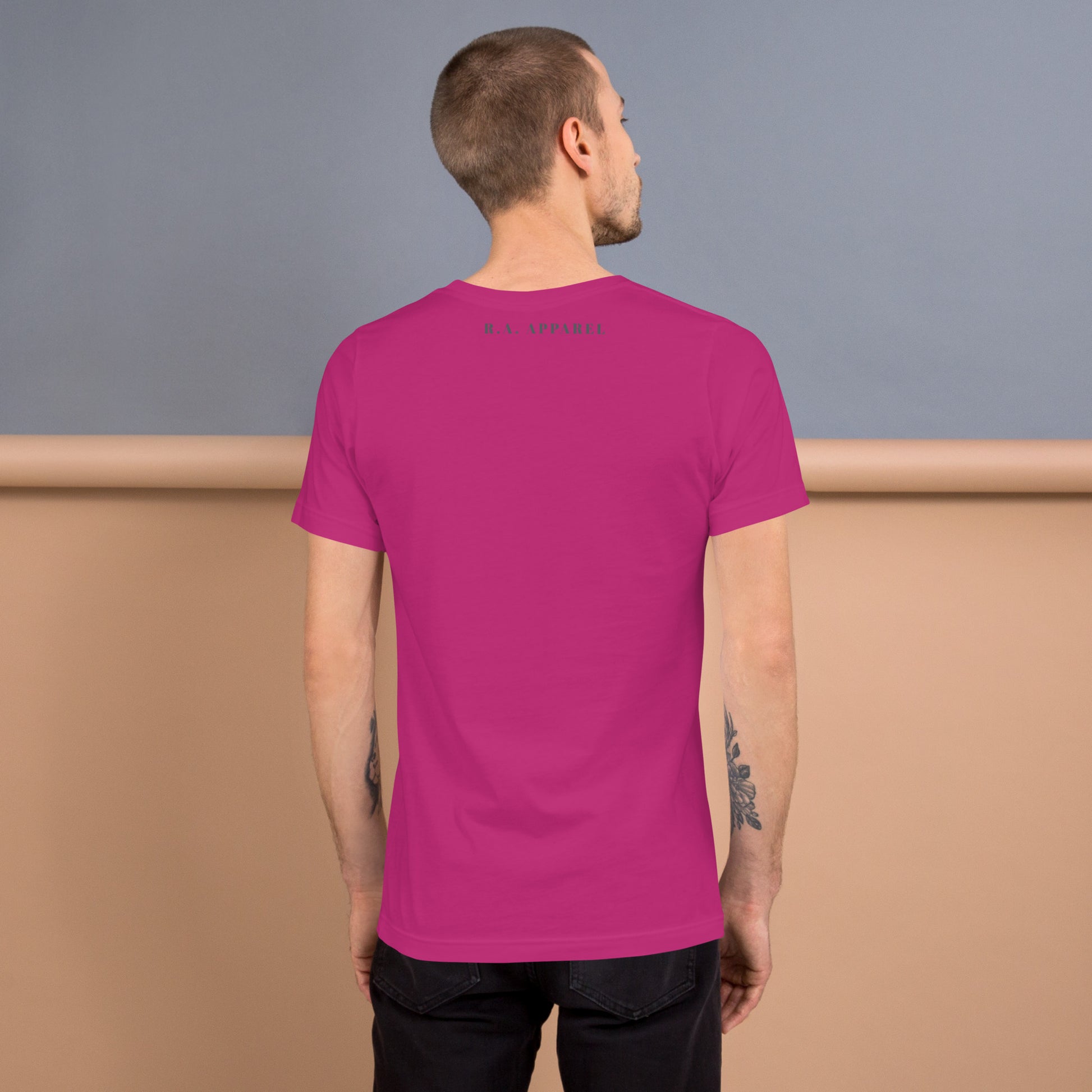 Equinoxe T-Shirt image 30: Red version, size 2XL with back view of the Ying and Yang range.