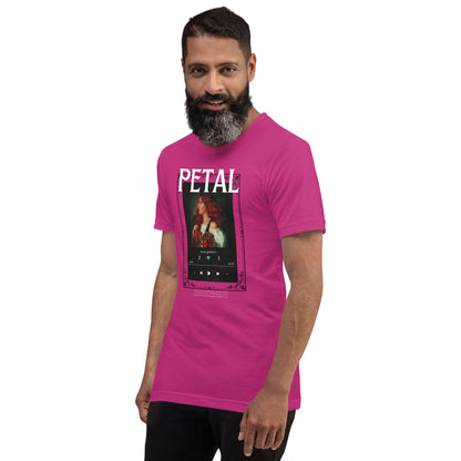 Image 35 of True Royal Petaline T-Shirt, size 2XL, with Petal artwork visible in front view, left-side angle.
