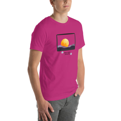 Avenor T-Shirt by R.A. Apparel, image 54, front view, right-side angle, Heather Grass Green, size XL, design placement.