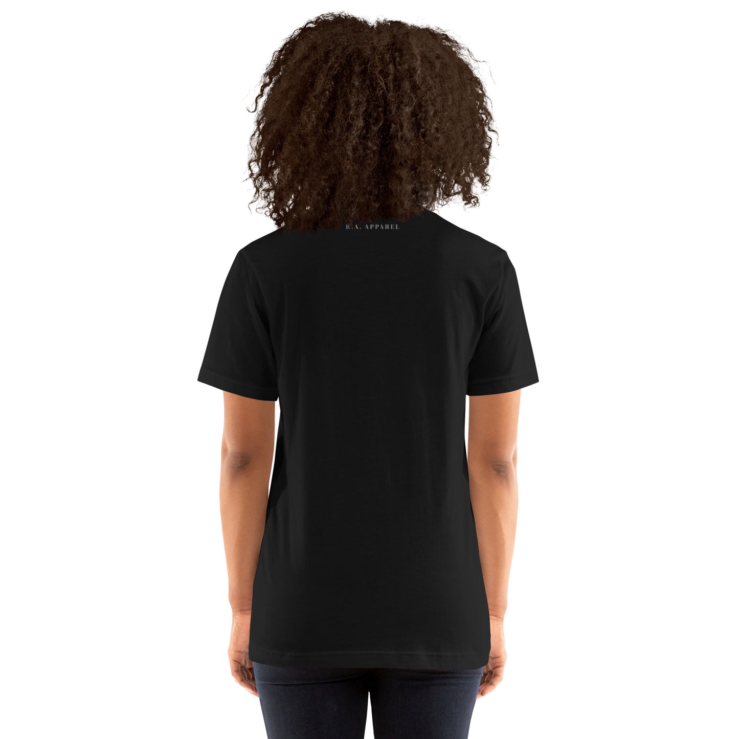 Impact Form T-Shirt - Left Placement product image 2 in Black Heather, size M, with back view and left placement.