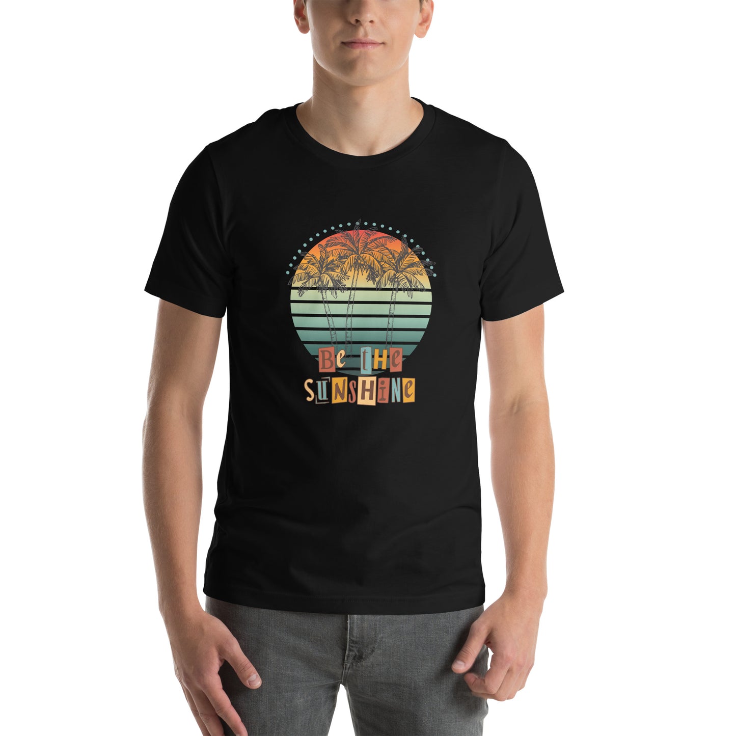 Solara T-Shirt product image 7 in Black, size M, with front view and design placement.