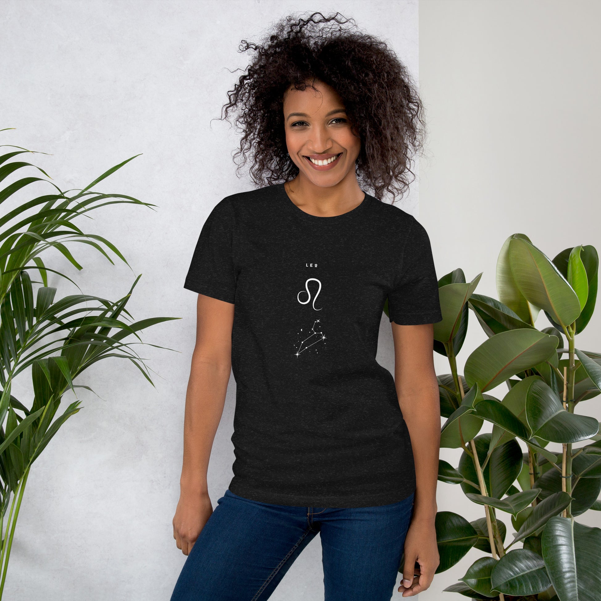 Image 15 of Vintage Black Solmane T-Shirt - Left Placement, size M, with Leo artwork visible in front view.