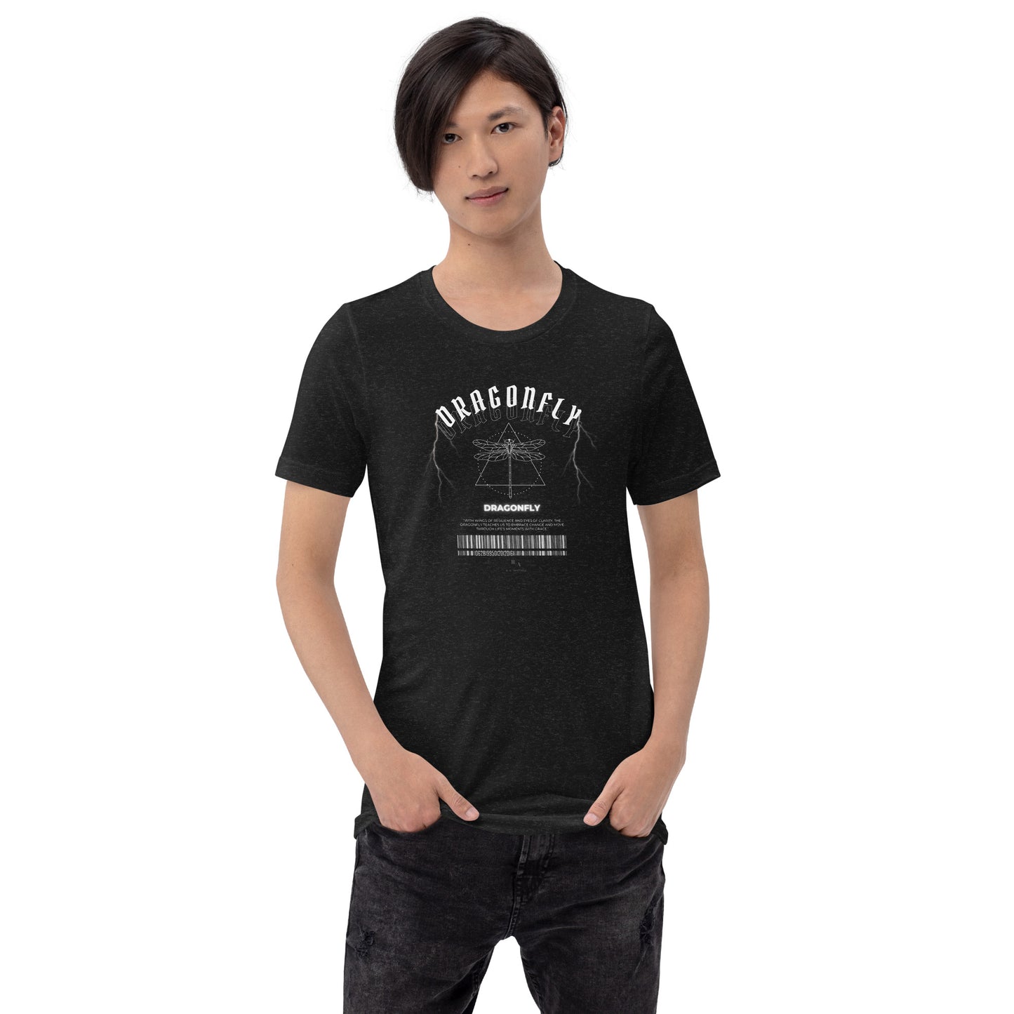 Dragonfly T-Shirt - Left Placement product image 19 in Oxblood Black, size XL, with front view and left placement.