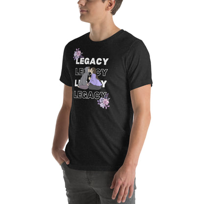 Heirloom T-Shirt - Left Placement image 15 in Vintage Black, size XL, showing front view, left-side angle for the Legacy design.