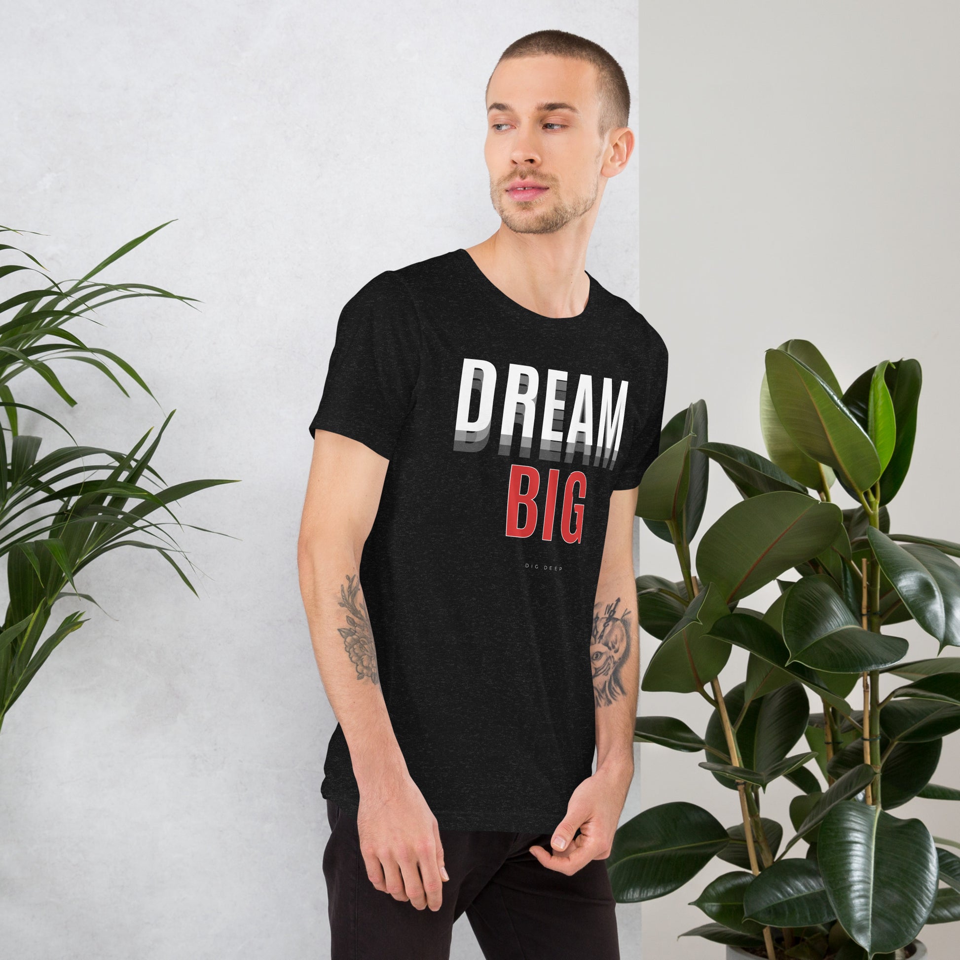 Skyline Dream T-Shirt - Left Placement product image 2 in selected colour, size S, with right-side angle and left placement.