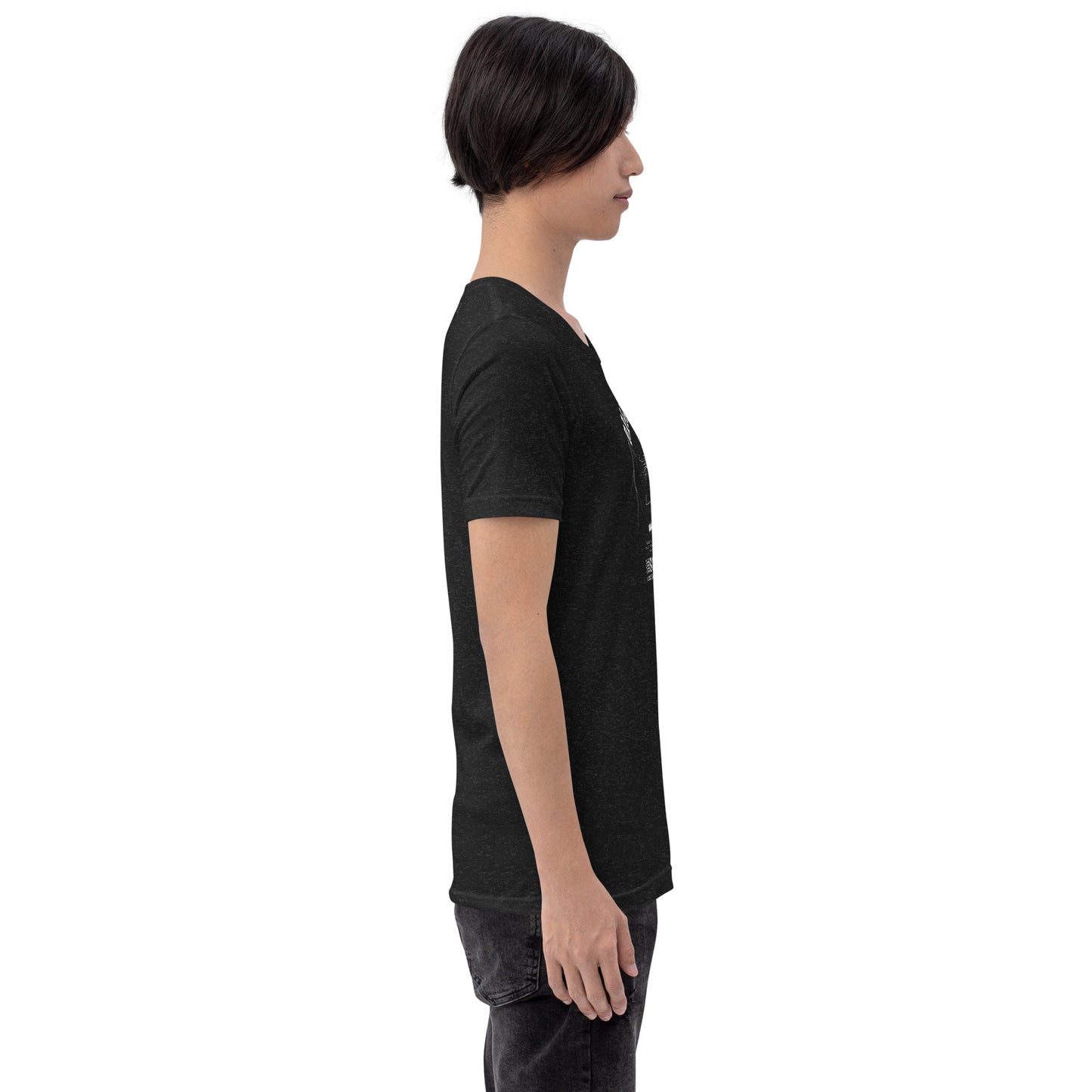 Dragonfly T-Shirt - Left Placement by R.A. Apparel, image 23, right-side angle, Team Purple, size L, left placement.