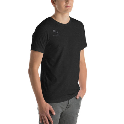 Forward Kind T-Shirt - Left Placement 77 by R.A. Apparel, image 15, front view, right-side angle, Oxblood Black, size L, left placement.