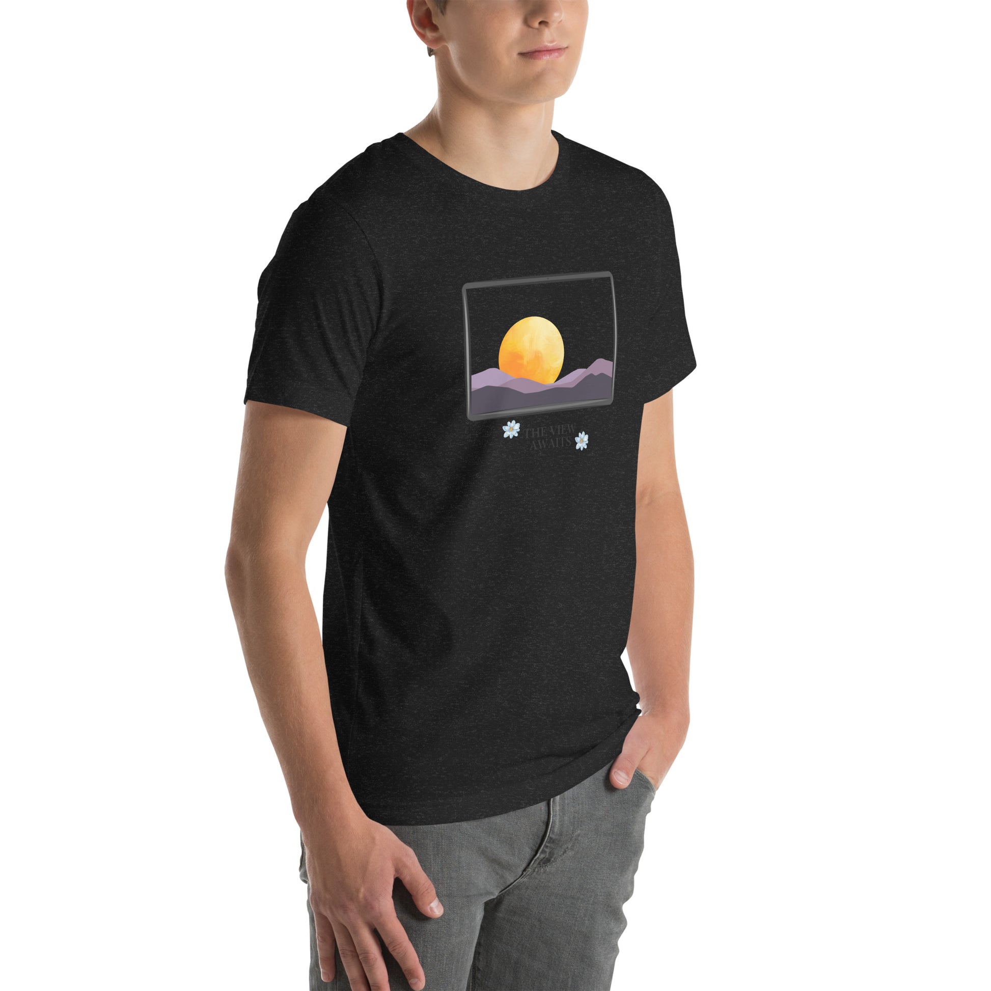 Avenor T-Shirt by R.A. Apparel, image 6, front view, right-side angle, Team Purple, size S, design placement.
