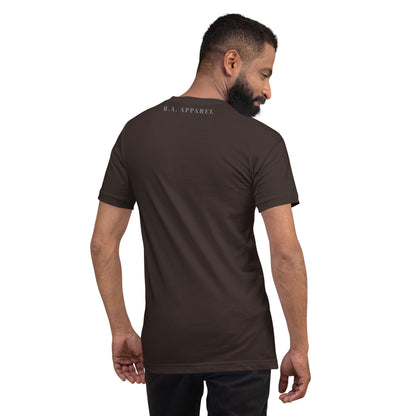 Forward Kind T-Shirt - Left Placement 78 image 5 in Black Heather, size XL, showing back view for the Pay It Forward design.