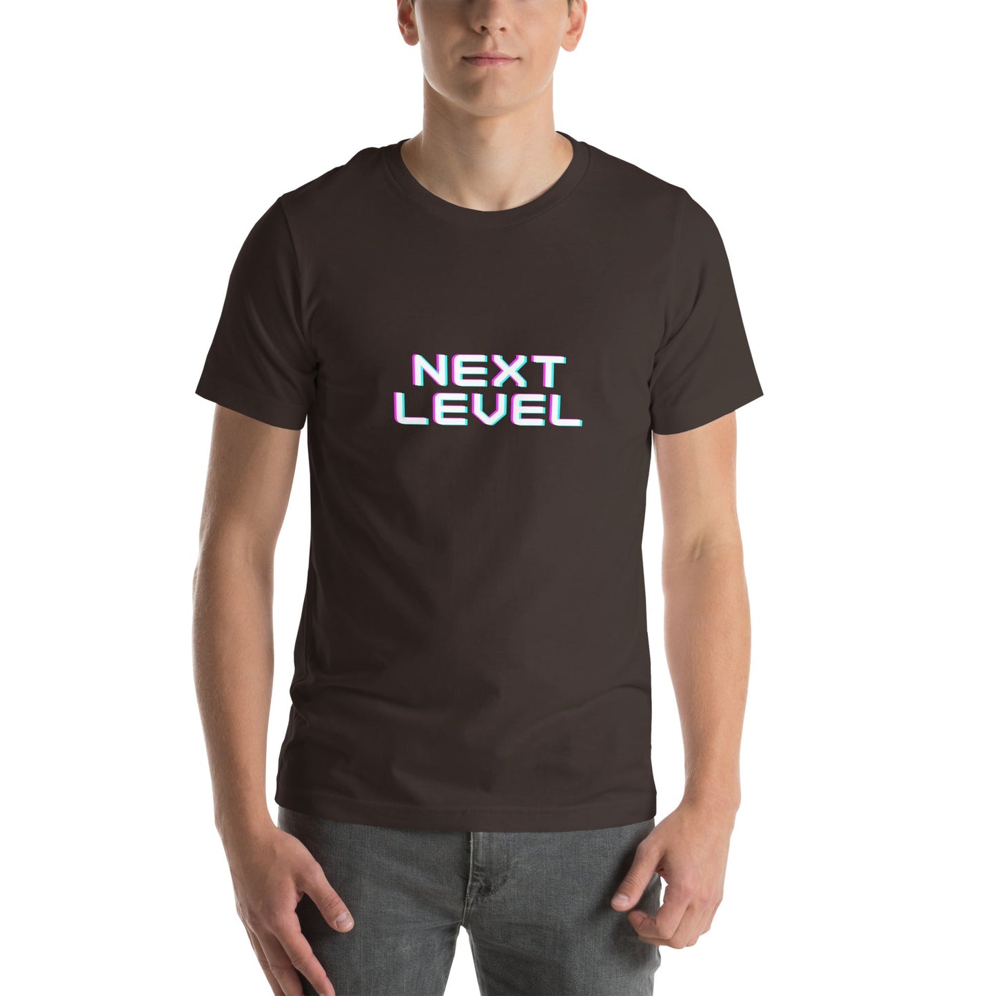 Ascender T-Shirt - Left Placement image 9: Black version, size L with front view of the Next Level range.