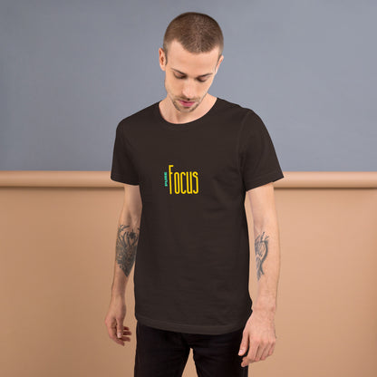 Focusline T-Shirt - Left Placement image 9 in Black, size M, showing front view for the Pure Focus design.