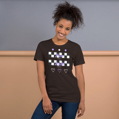 Freeborne T-Shirt - Left Placement image 4 in Black Heather, size L, showing front view for the Free Spirits design.