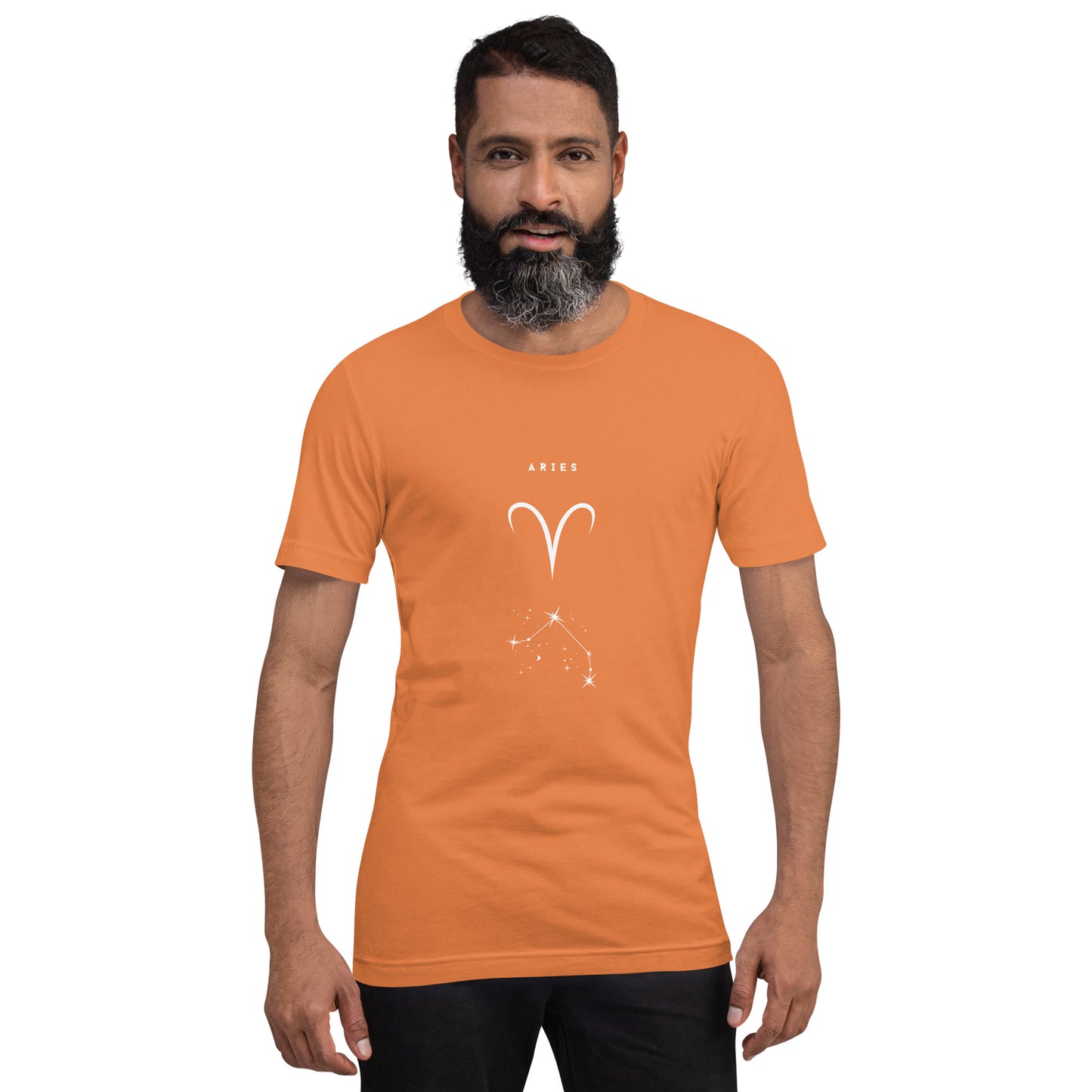 Marsborne T-Shirt - Left Placement image 49 in Mauve, size XL, showing front view for the Aries design.